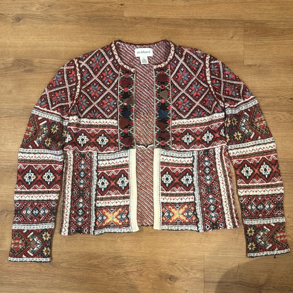 Peck & Peck eclectic cardigan